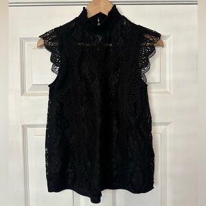 Black lace blouse